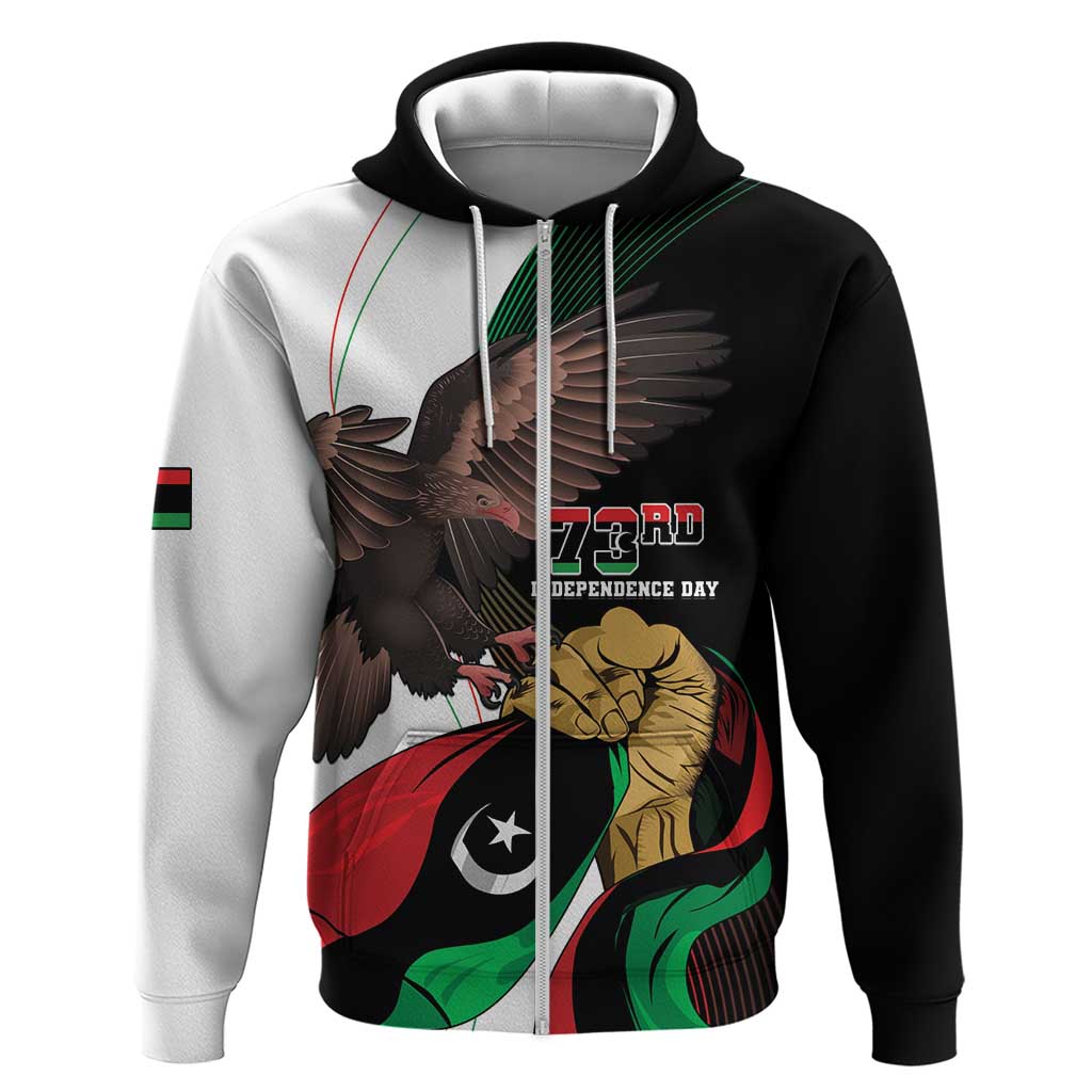 Libya 73rd Anniversary Independence Day Zip Hoodie - Wonder Print Shop