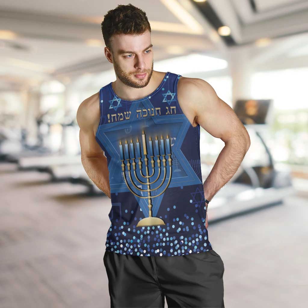 Hanukkah Jewish Festival Men Tank Top Meronah With Star Of David - Wonder Print Shop