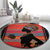 Happy International Women's Day Round Carpet African Women With Ethnic Pattern - Wonder Print Shop