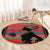 Happy International Women's Day Round Carpet African Women With Ethnic Pattern - Wonder Print Shop