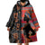 Happy International Women's Day Wearable Blanket Hoodie African Women With Ethnic Pattern