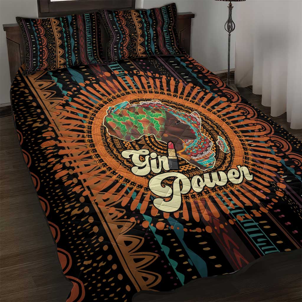 Black Girl Power Quilt Bed Set Happy International Women's Day - Wonder Print Shop