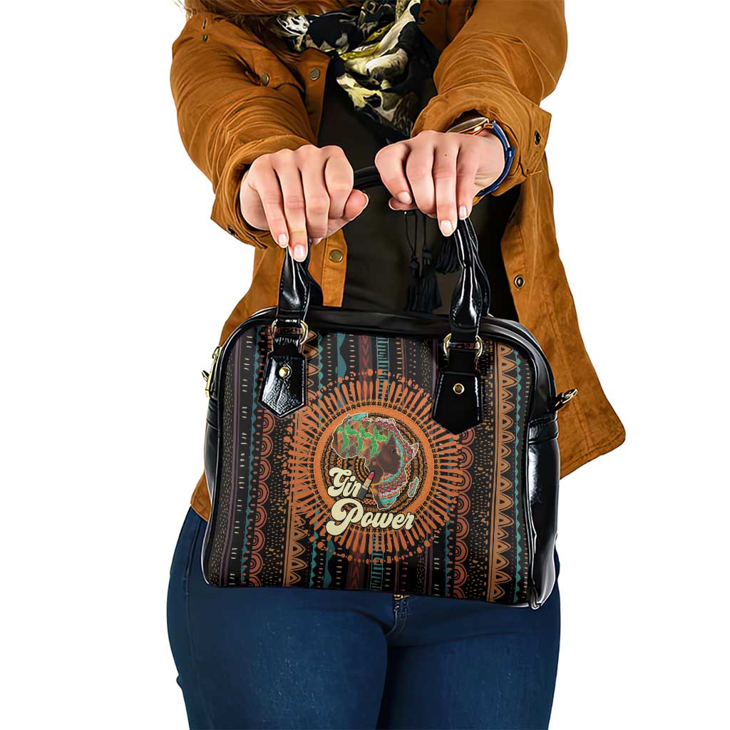 Black Girl Power Shoulder Handbag Happy International Women's Day - Wonder Print Shop