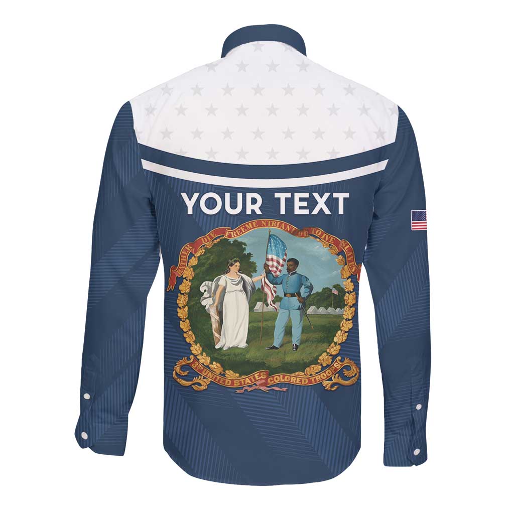 Personalized 3rd United States Colored Troops Long Sleeve Button Shirt E Pluribus Unum - Wonder Print Shop