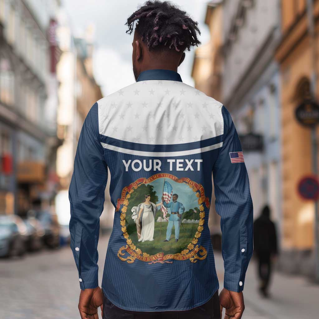 Personalized 3rd United States Colored Troops Long Sleeve Button Shirt E Pluribus Unum - Wonder Print Shop