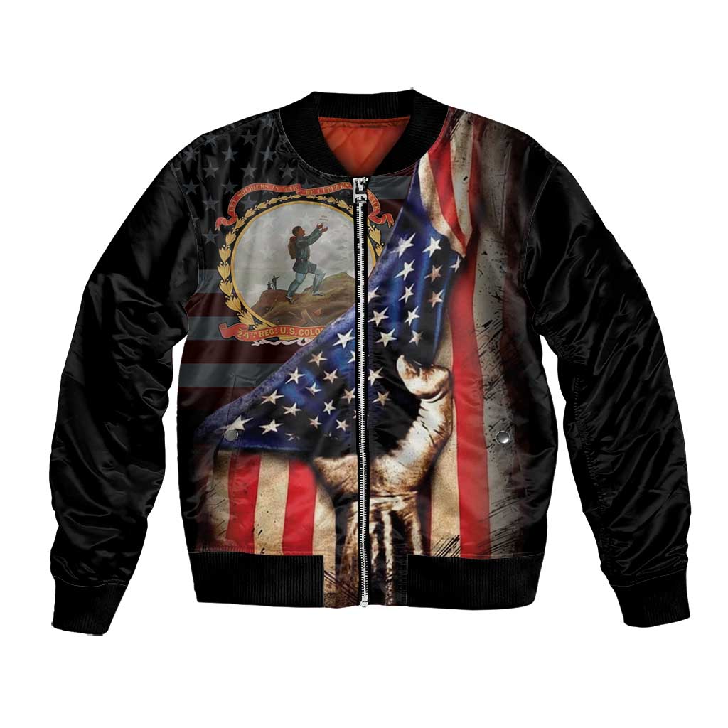 24th Regiment USCT Bomber Jacket Flag of Freedom - Wonder Print Shop