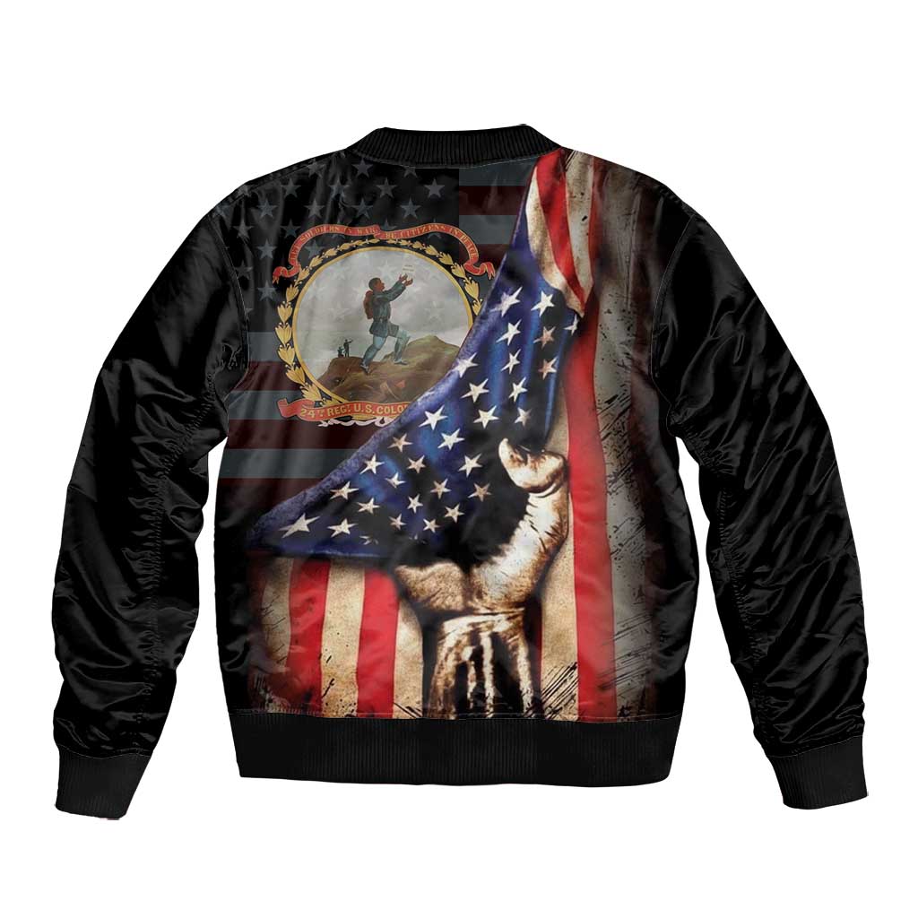 24th Regiment USCT Bomber Jacket Flag of Freedom - Wonder Print Shop
