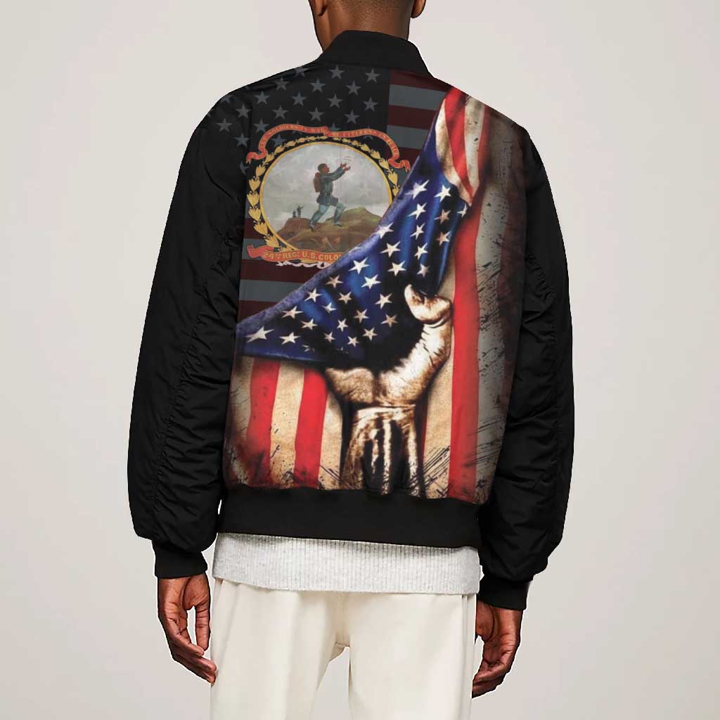24th Regiment USCT Bomber Jacket Flag of Freedom - Wonder Print Shop