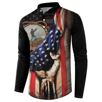 24th Regiment USCT Button Sweatshirt Flag of Freedom