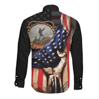 24th Regiment USCT Long Sleeve Button Shirt Flag of Freedom - Wonder Print Shop