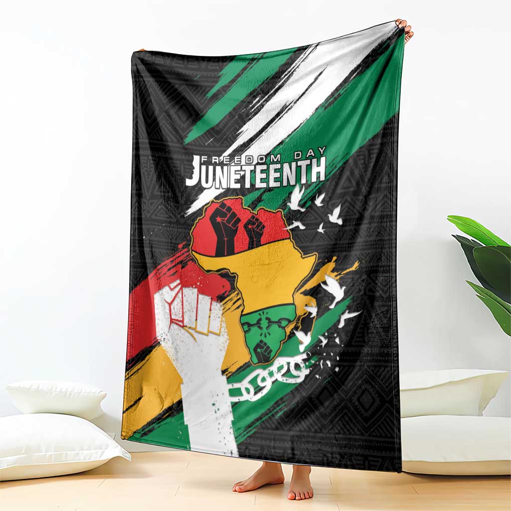 Nigeria Juneteenth Blanket Africa Map - Happy Freedom Day
