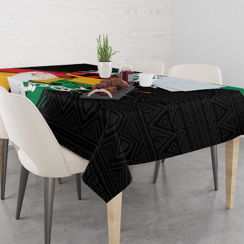 Nigeria Juneteenth Tablecloth Africa Map - Happy Freedom Day
