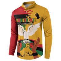 Juneteenth African American Button Sweatshirt Free-ish Since 1865