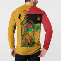 Juneteenth African American Button Sweatshirt Free-ish Since 1865