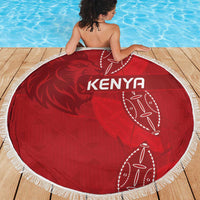 Kenya Rugby Beach Blanket Go Champions Simbas - Red Color
