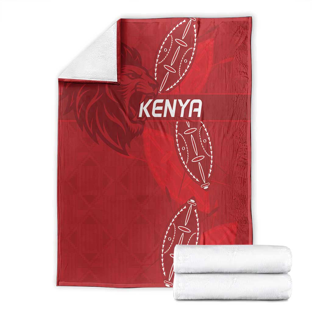 Kenya Rugby Blanket Go Champions Simbas - Red Color