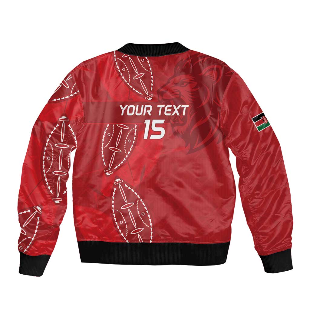 Kenya Rugby Custom Bomber Jacket Go Champions Simbas - Red Color