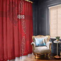 Kenya Rugby Window Curtain Go Champions Simbas - Red Color