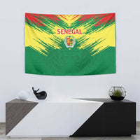 Senegal Rugby Tapestry Lion With Coat Of Arms - African Pattern