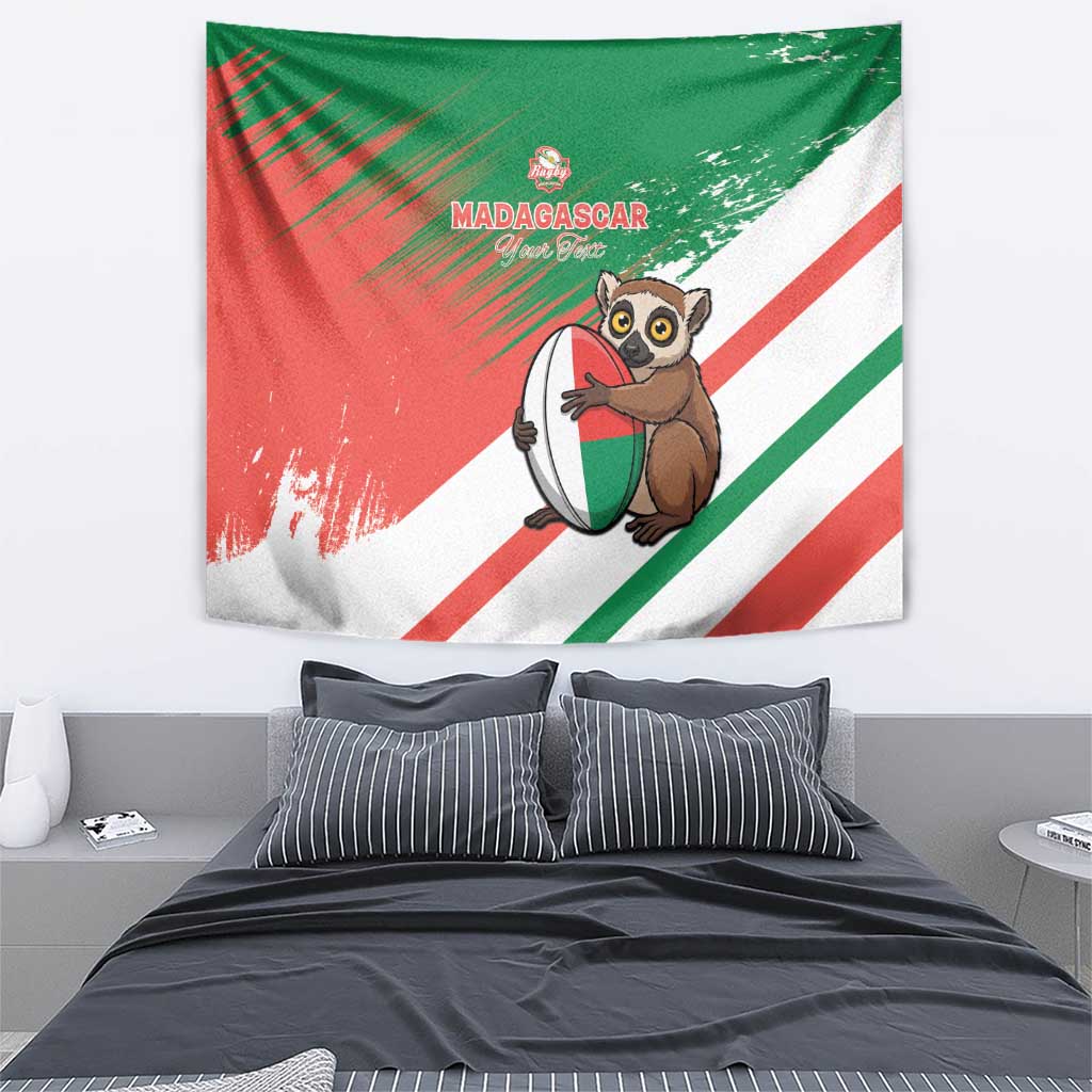 Madagascar Rugby Custom Tapestry Go Les Makis - Wonder Print Shop
