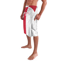 Custom Poland Football Lavalava White-Reds Floral Polish Pattern - Wonder Print Shop
