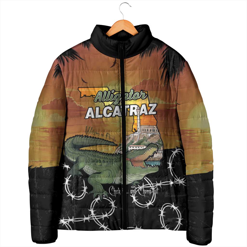 Alligator Alcatraz Padded Jacket Prison Florida Everglades - Wonder Print Shop