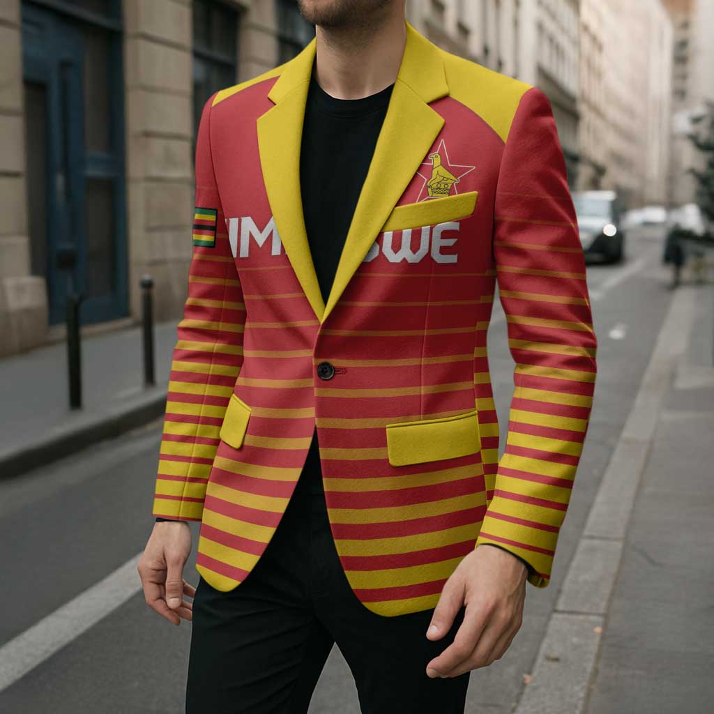 Custom Zimbabwe Cricket Blazer Go Chevrons Go - Wonder Print Shop