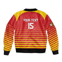 Custom Zimbabwe Cricket Bomber Jacket Go Chevrons Go - Wonder Print Shop
