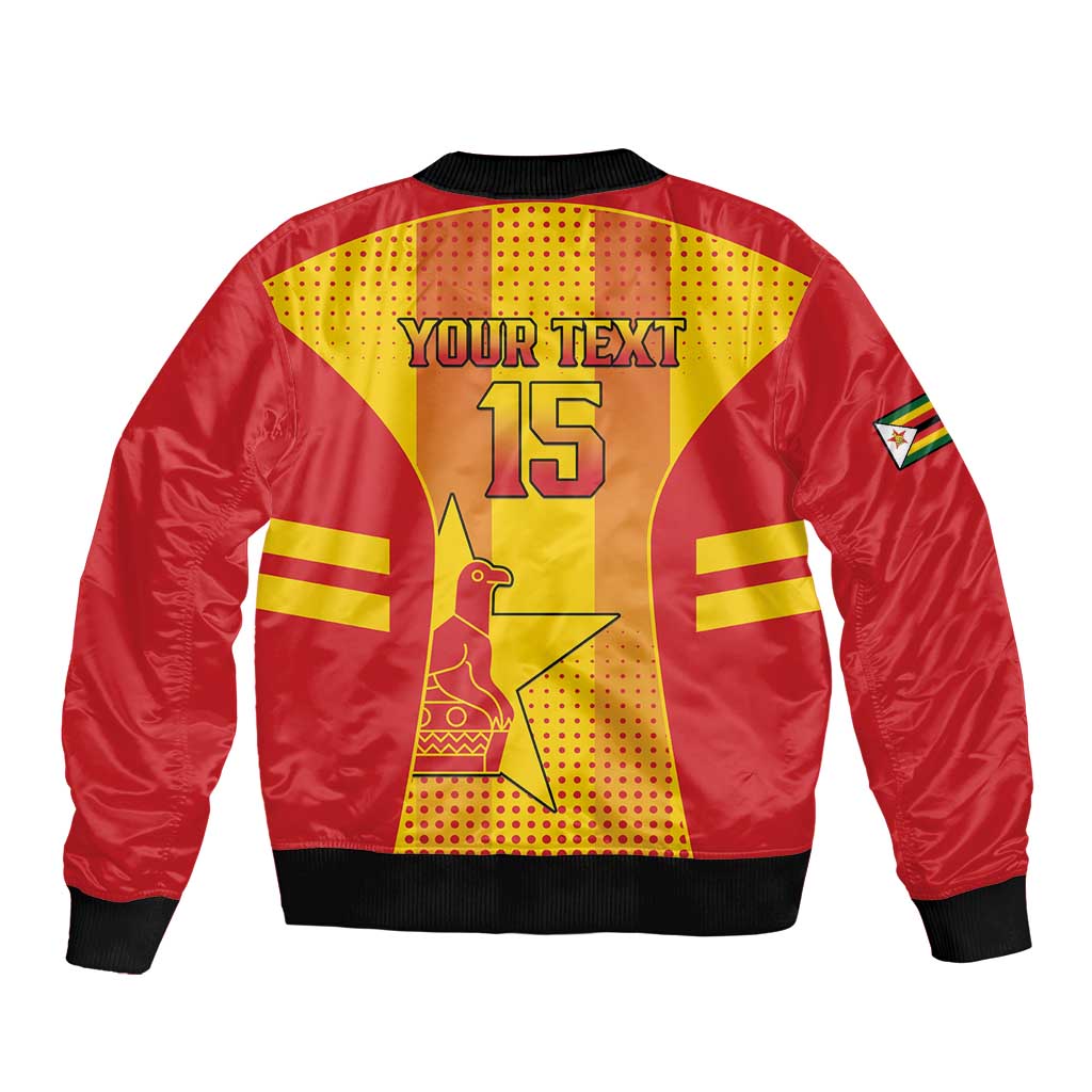 Custom Zimbabwe Cricket Bomber Jacket Go Champions - Wonder Print Shop