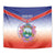 Personalized Costa Rica Independence Day Tapestry Coat Of Arms With Purple Guaria Morada Orchid