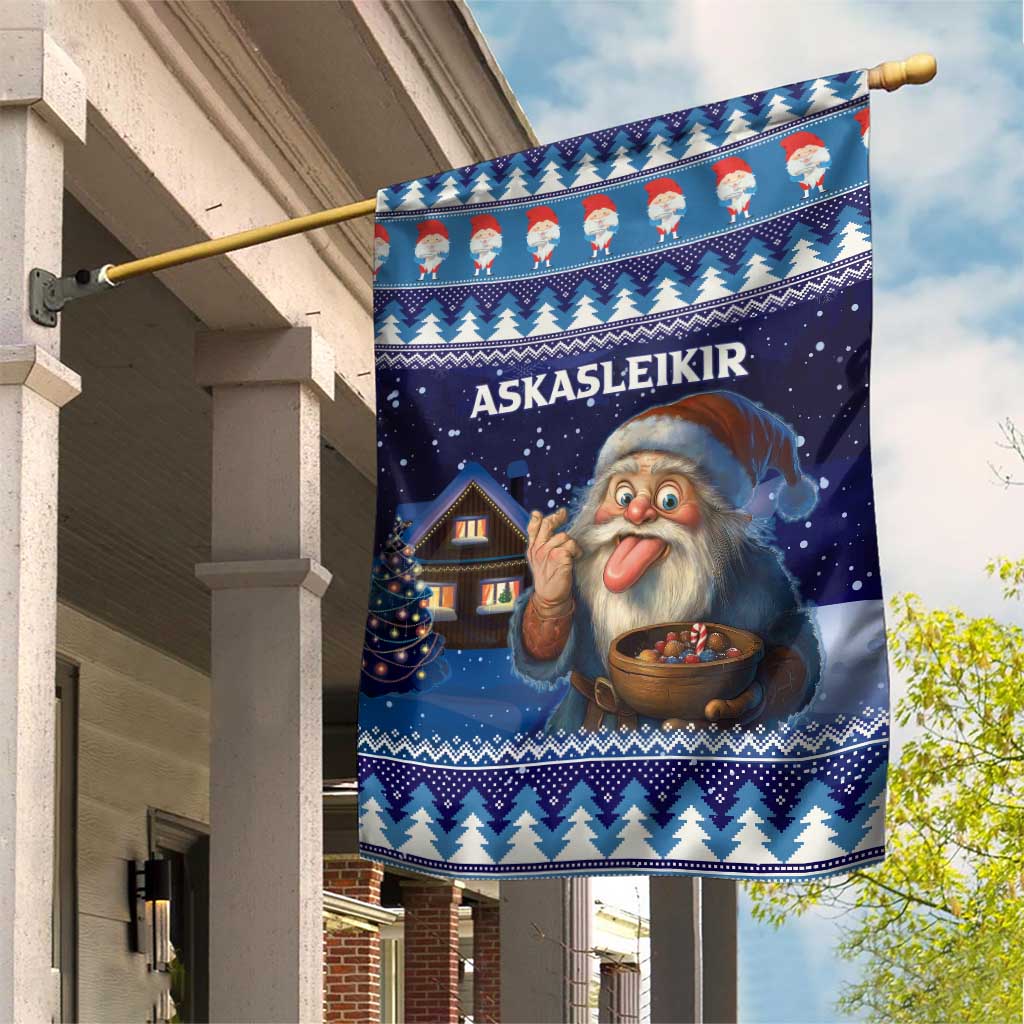 Iceland Christmas Askasleikir Garden Flag The Yule Lads Bowl Licker - Wonder Print Shop