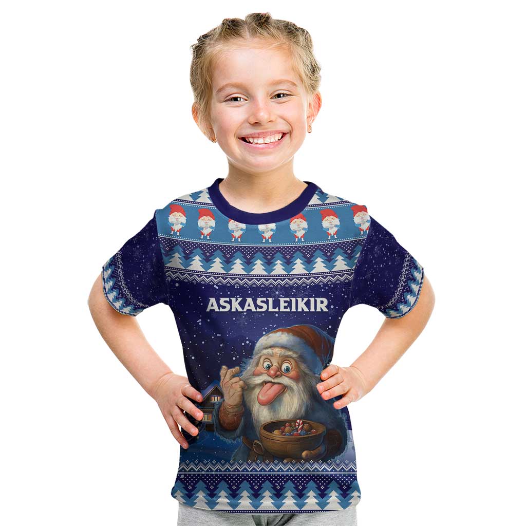 Iceland Christmas Askasleikir Kid T Shirt The Yule Lads Bowl Licker - Wonder Print Shop