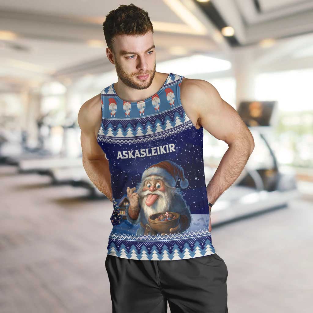 Iceland Christmas Askasleikir Men Tank Top The Yule Lads Bowl Licker - Wonder Print Shop