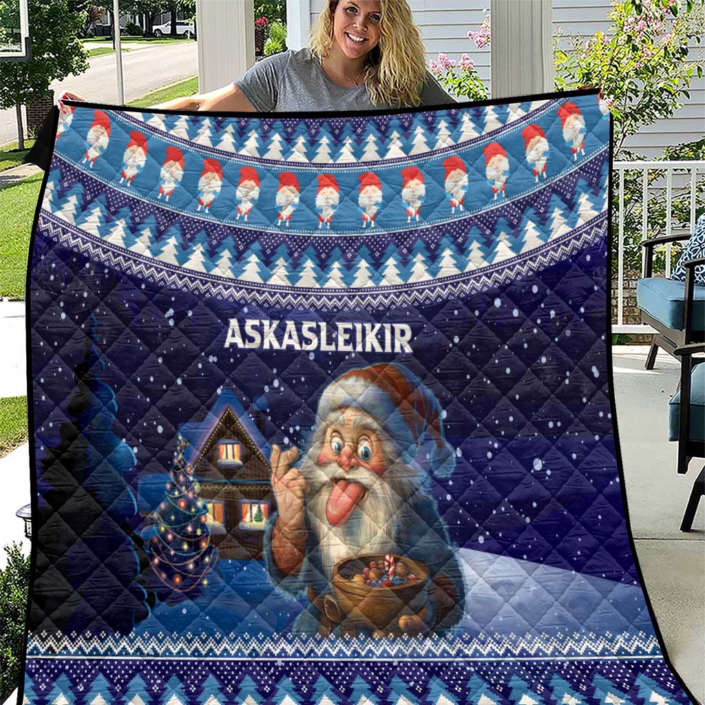 Iceland Christmas Askasleikir Quilt The Yule Lads Bowl Licker - Wonder Print Shop