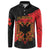 Albania Independence Day Button Sweatshirt Albanian Eagle - Grunge Style - Wonder Print Shop