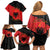 Albania Independence Day Family Matching Off Shoulder Short Dress and Hawaiian Shirt Albanian Eagle - Grunge Style - Wonder Print Shop