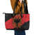 Albania Independence Day Leather Tote Bag Albanian Eagle - Grunge Style - Wonder Print Shop