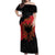 Albania Independence Day Off Shoulder Maxi Dress Albanian Eagle - Grunge Style - Wonder Print Shop