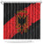 Albania Independence Day Shower Curtain Albanian Eagle - Grunge Style