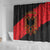 Albania Independence Day Shower Curtain Albanian Eagle - Grunge Style