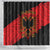 Albania Independence Day Shower Curtain Albanian Eagle - Grunge Style