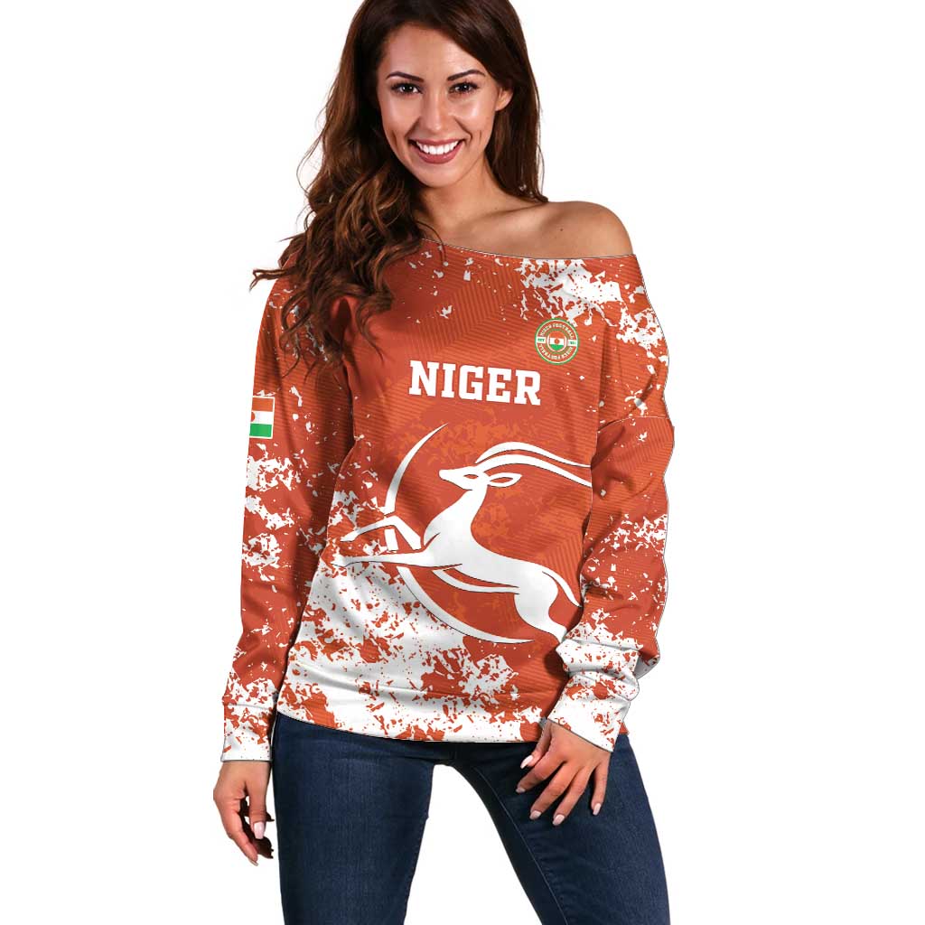 Custom Niger Football Off Shoulder Sweater Go Menas