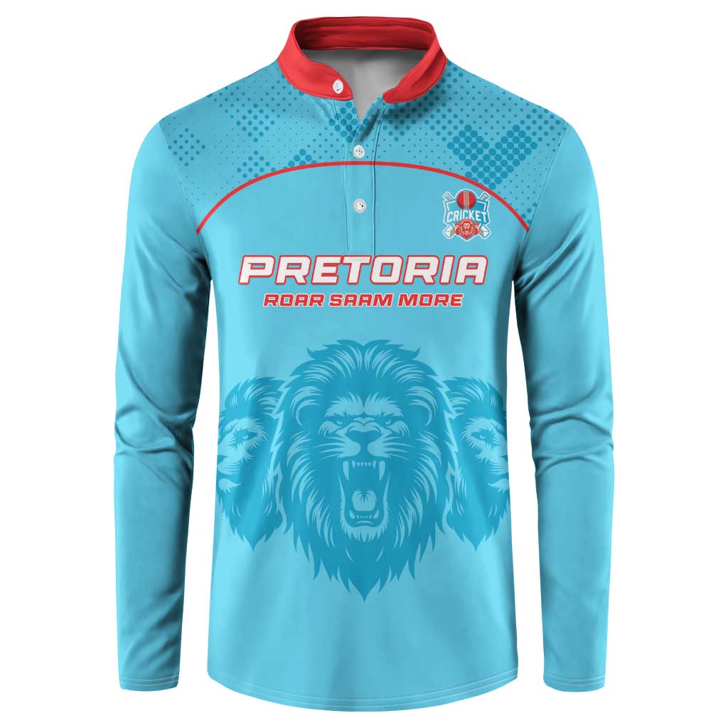 Custom South Africa Pretoria Cricket Button Sweatshirt Roar Saam More - This Is Pretoria - Wonder Print Shop