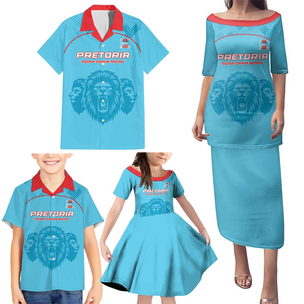 Custom South Africa Pretoria Cricket Family Matching Puletasi and Hawaiian Shirt Roar Saam More - This Is Pretoria - Wonder Print Shop