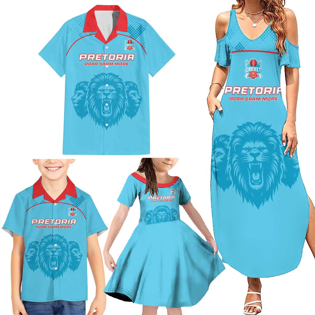 Custom South Africa Pretoria Cricket Family Matching Summer Maxi Dress and Hawaiian Shirt Roar Saam More - This Is Pretoria - Wonder Print Shop