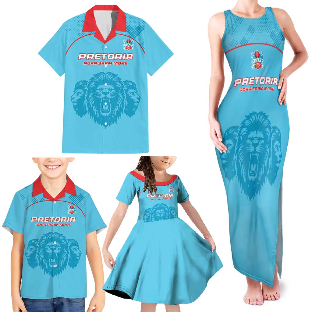 Custom South Africa Pretoria Cricket Family Matching Tank Maxi Dress and Hawaiian Shirt Roar Saam More - This Is Pretoria - Wonder Print Shop