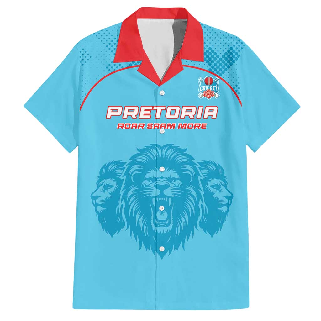 Custom South Africa Pretoria Cricket Hawaiian Shirt Roar Saam More - This Is Pretoria - Wonder Print Shop