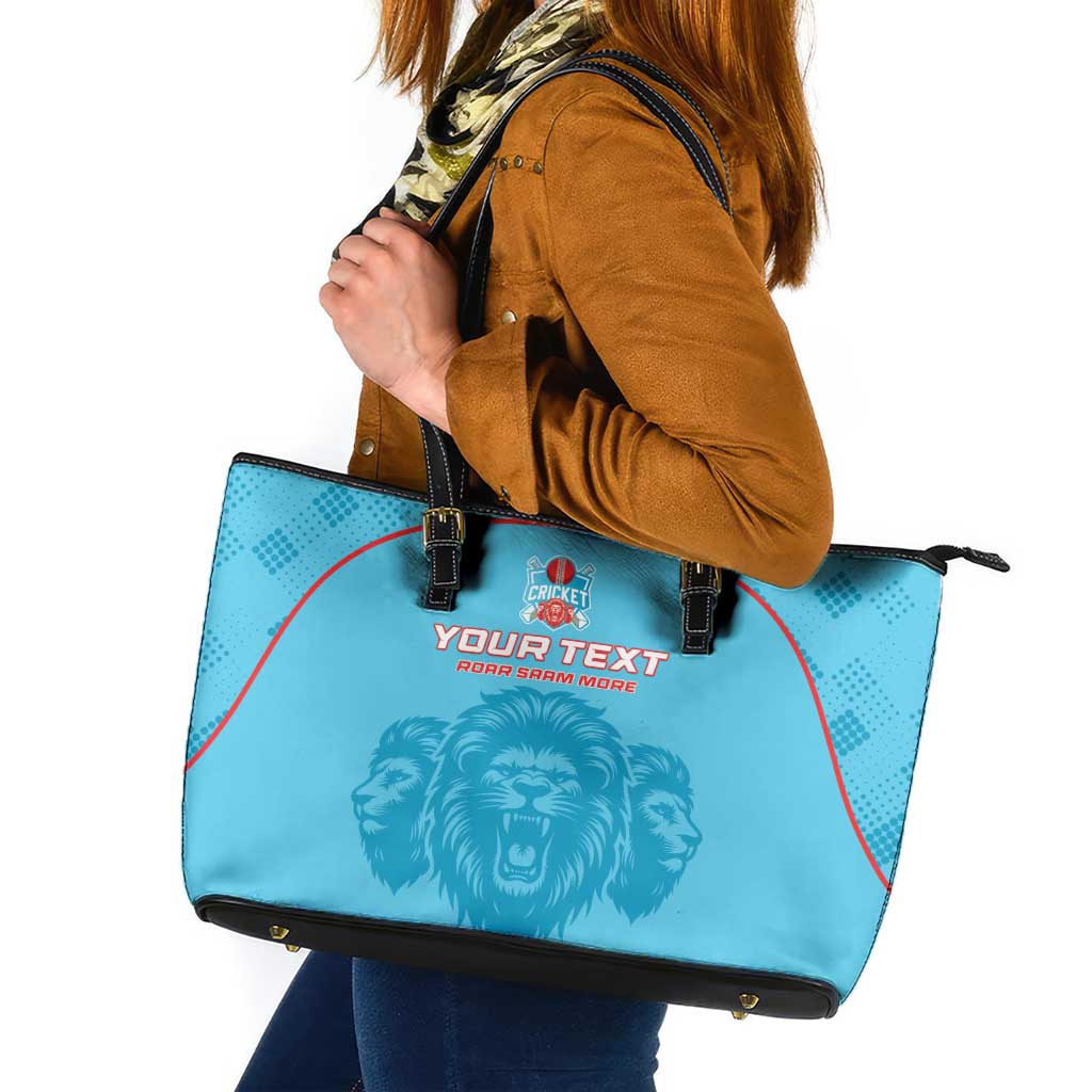 Custom South Africa Pretoria Cricket Leather Tote Bag Roar Saam More - This Is Pretoria - Wonder Print Shop