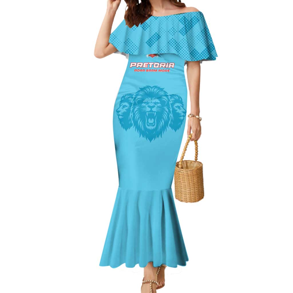 Custom South Africa Pretoria Cricket Mermaid Dress Roar Saam More - This Is Pretoria - Wonder Print Shop