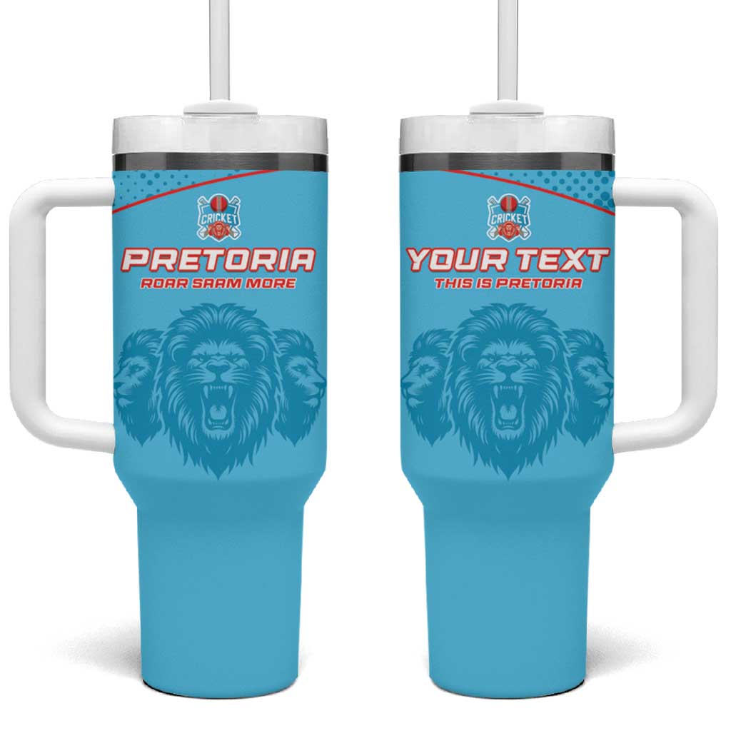 Custom South Africa Pretoria Cricket Tumbler With Handle Roar Saam More - This Is Pretoria